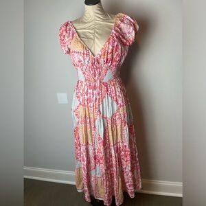 Jacquie the Label Luisa Tired Midi Dress Large